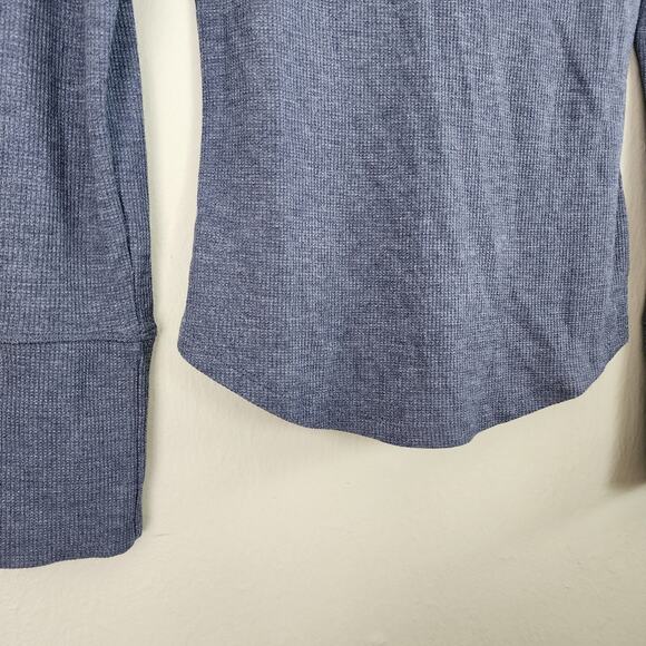 NEW American Eagle Printed Waffle Long Sleeve Stretch Top - Picture 8 of 12